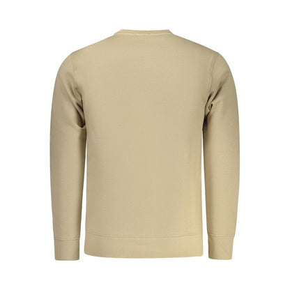 Beige katoenen herensweatshirt met geweermotief