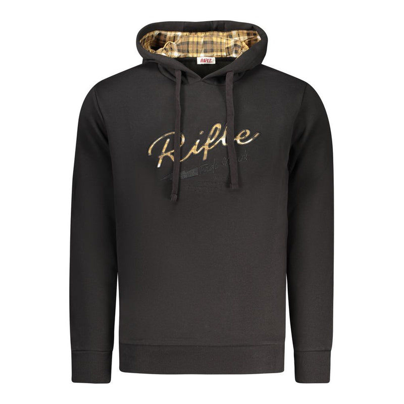 Rifle Black Cotton Men's Sweatshirt - Stylish & Comfortable