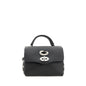 Zanellato Black Calf Leather Bos Taurus Shoulder Bag