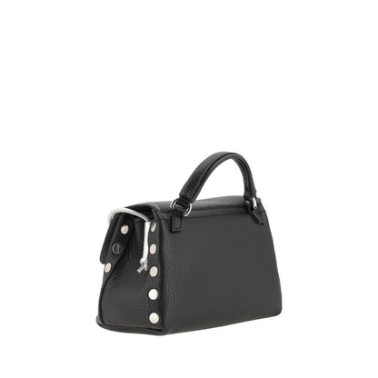 Zanellato Black Calf Leather Bos Taurus Shoulder Bag