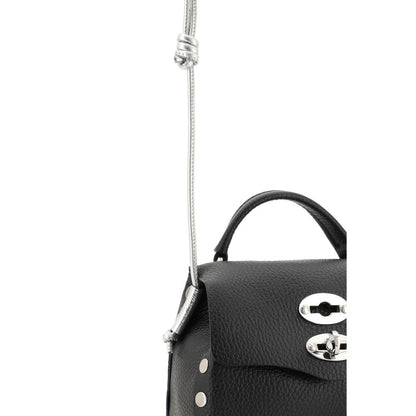 Zanellato Black Calf Leather Bos Taurus Shoulder Bag