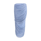 Jupe Midi en Cuivre Bleu Clair Magda Butrym