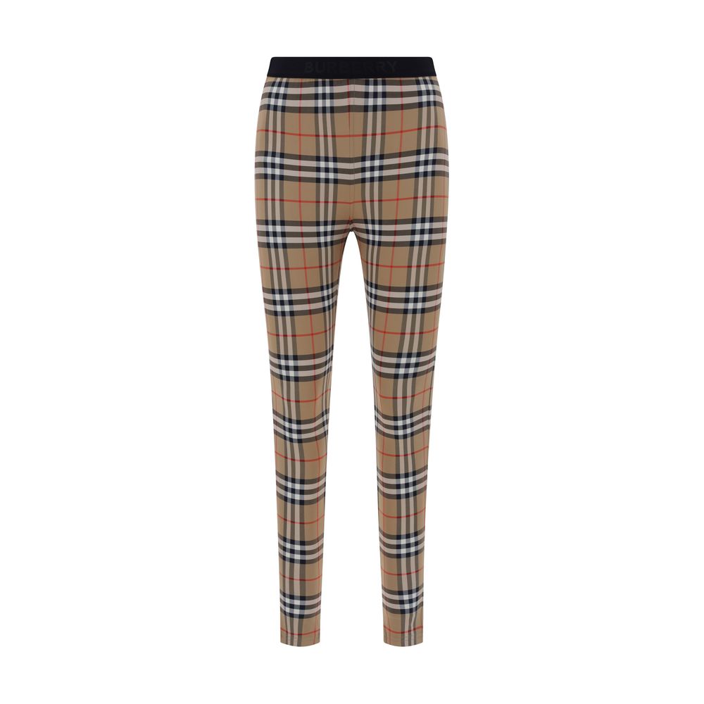 Leggings Burberry Archive Check en Polyamide pour Femmes