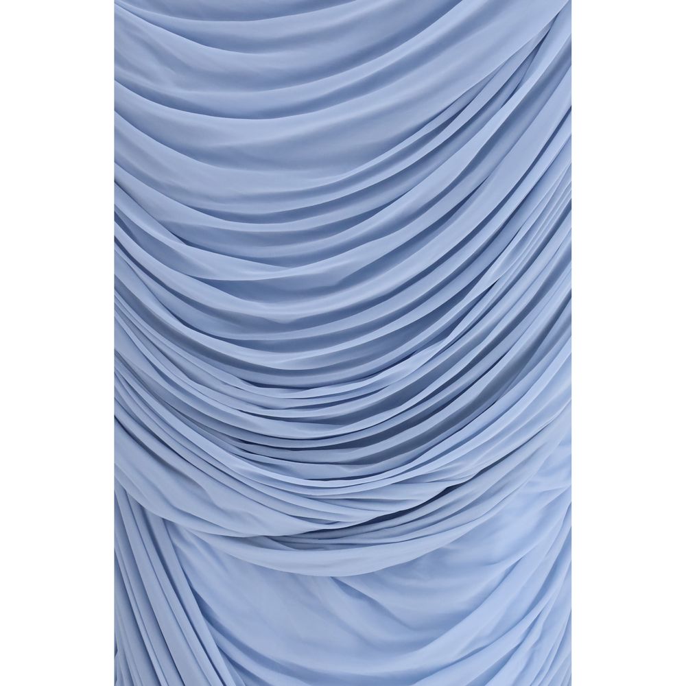 Jupe Midi en Cuivre Bleu Clair Magda Butrym