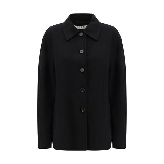 Manteau en laine noire Rohe