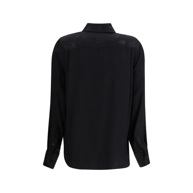 Alexander McQueen Black Viscose Skull Pattern Shirt