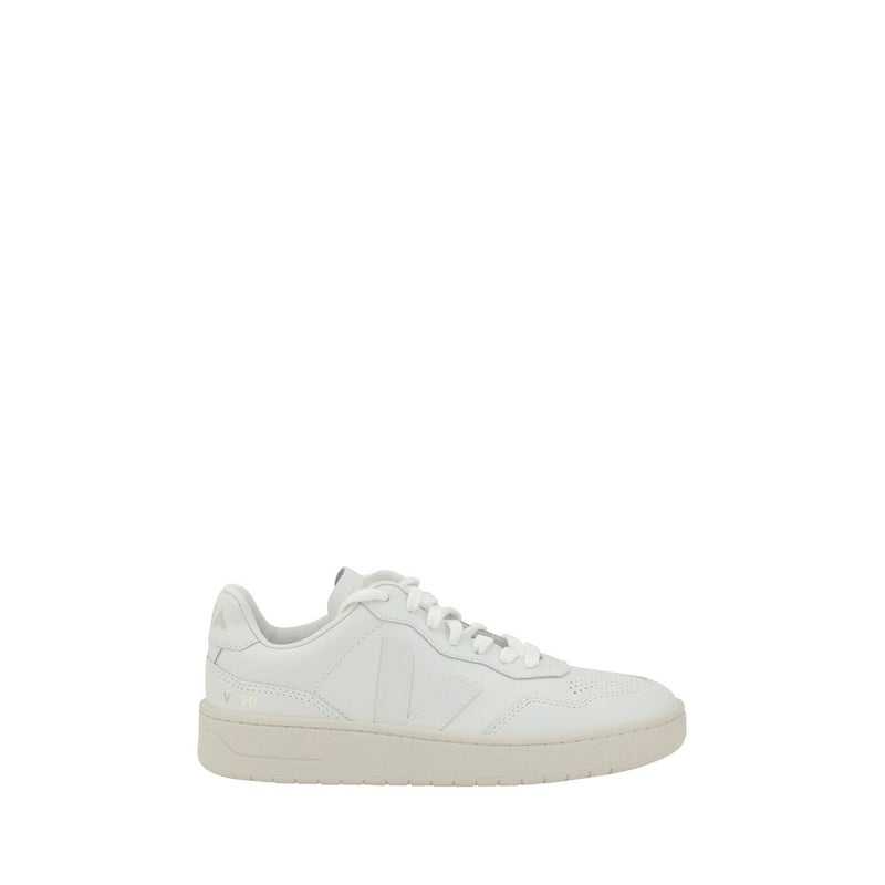Veja White Organic Leather Low Top Sneakers for Women