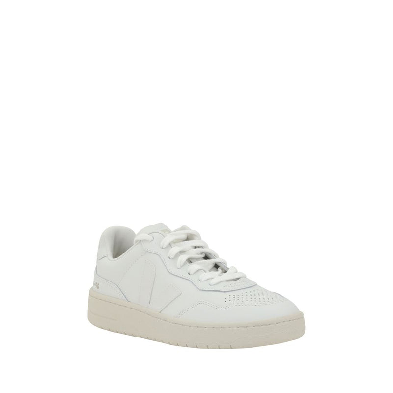 Veja White Organic Leather Low Top Sneakers for Women