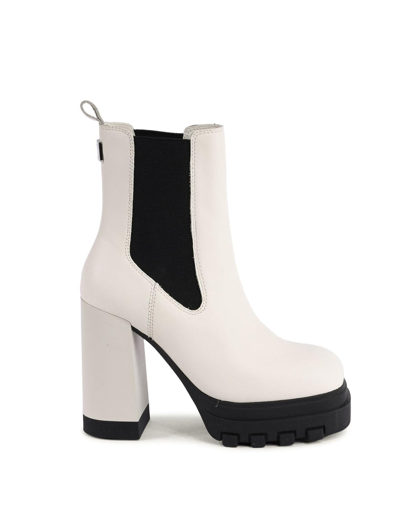 Tommy Hilfiger White Leather Ankle Boots for Women