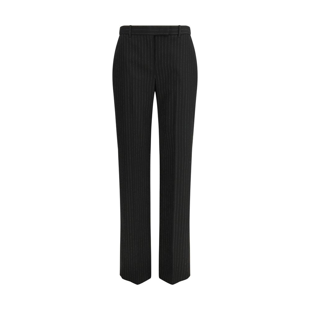 Pantalon en laine noir Alexander McQueen pour femmes