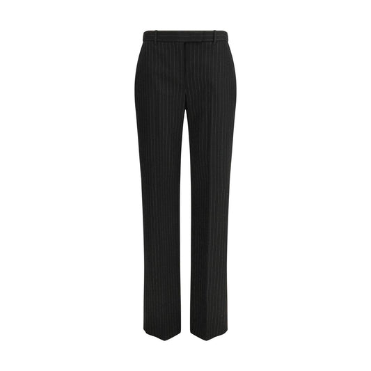 Pantalon en laine noir Alexander McQueen pour femmes