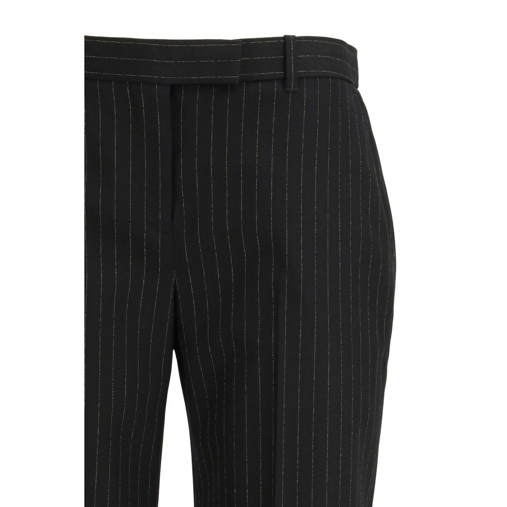Pantalon en laine noir Alexander McQueen pour femmes