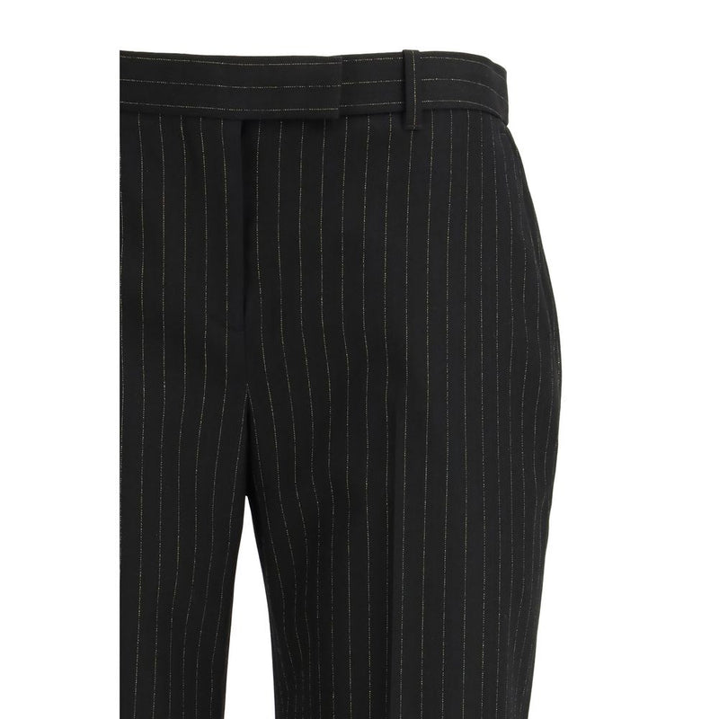 Pantalon en laine noir Alexander McQueen pour femmes