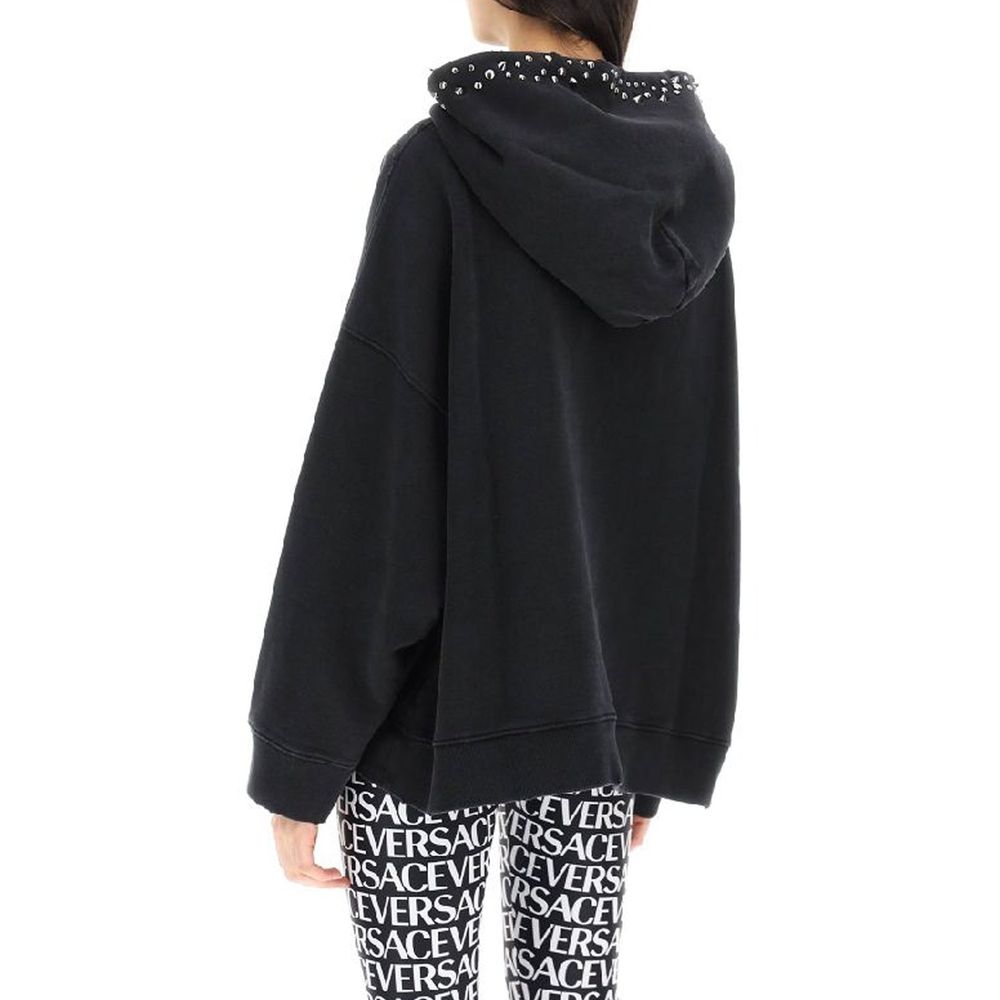 Versace Black Cotton Sweatshirt for Women - Ultimate Comfort & Style