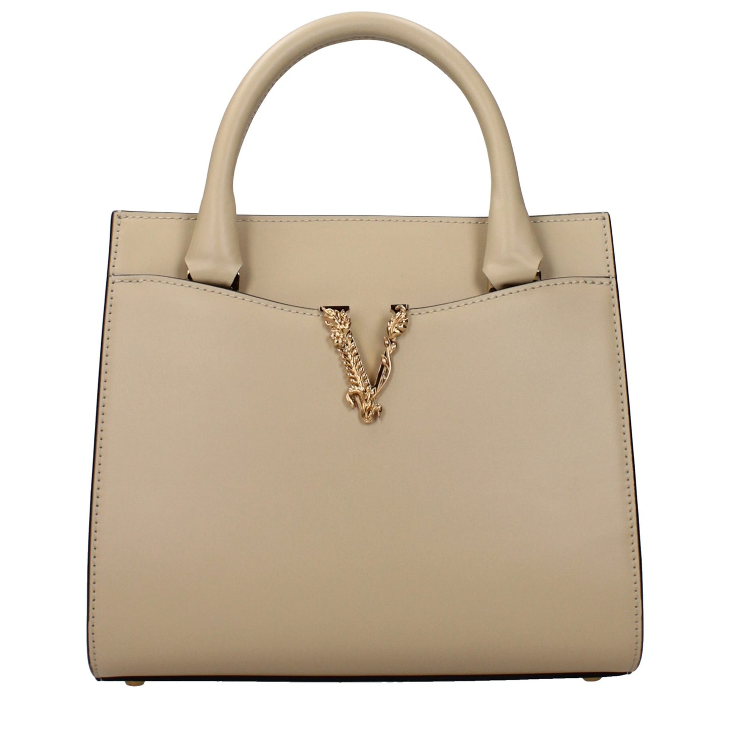 Sac à main Versace en cuir beige