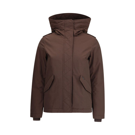 Veste longue en coton marron Woolrich