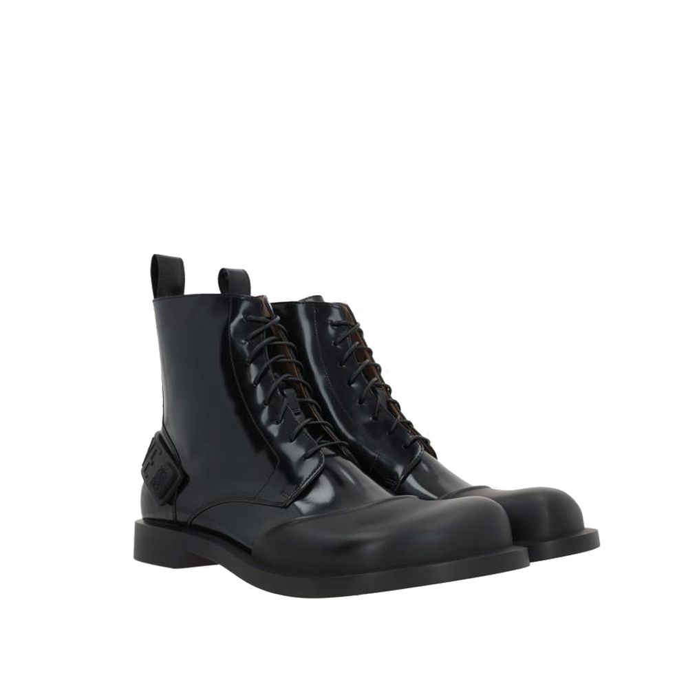 Bottes Loewe en cuir de veau noir à lacets