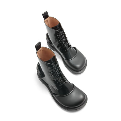 Bottes Loewe en cuir de veau noir à lacets
