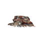 Écharpe homme en polyester marron à motif fusil