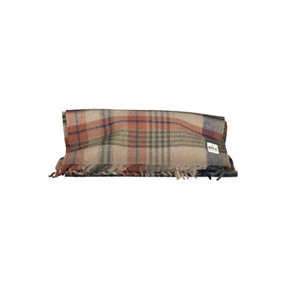 Écharpe homme en polyester marron à motif fusil