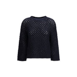 Sweat-shirt en laine polaire noire Fabiana Filippi