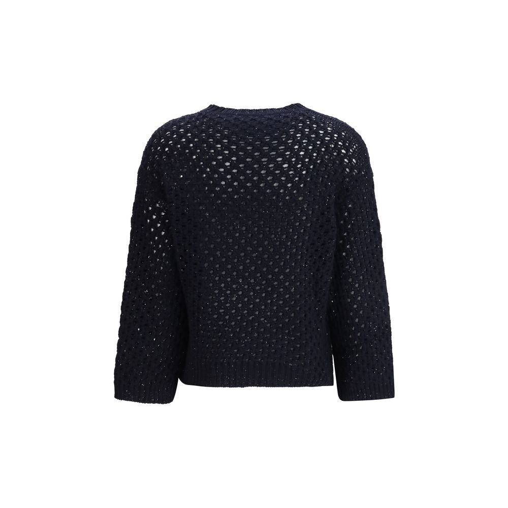 Sweat-shirt en laine polaire noire Fabiana Filippi