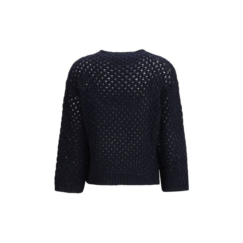 Sweat-shirt en laine polaire noire Fabiana Filippi