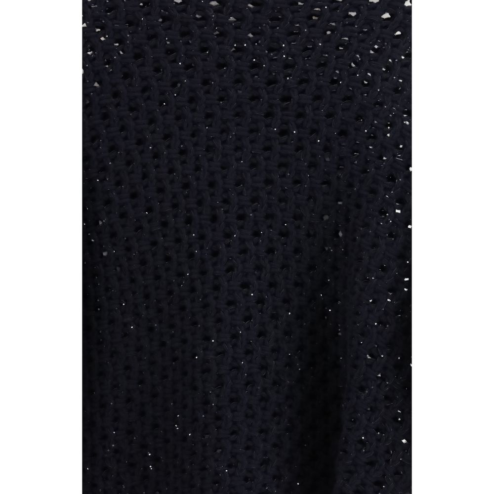 Sweat-shirt en laine polaire noire Fabiana Filippi