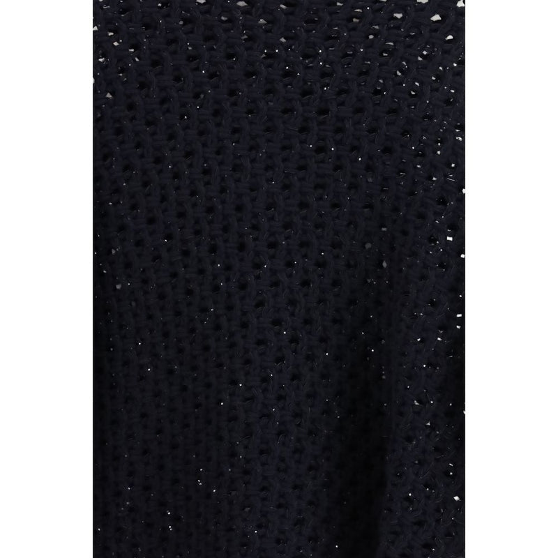 Sweat-shirt en laine polaire noire Fabiana Filippi