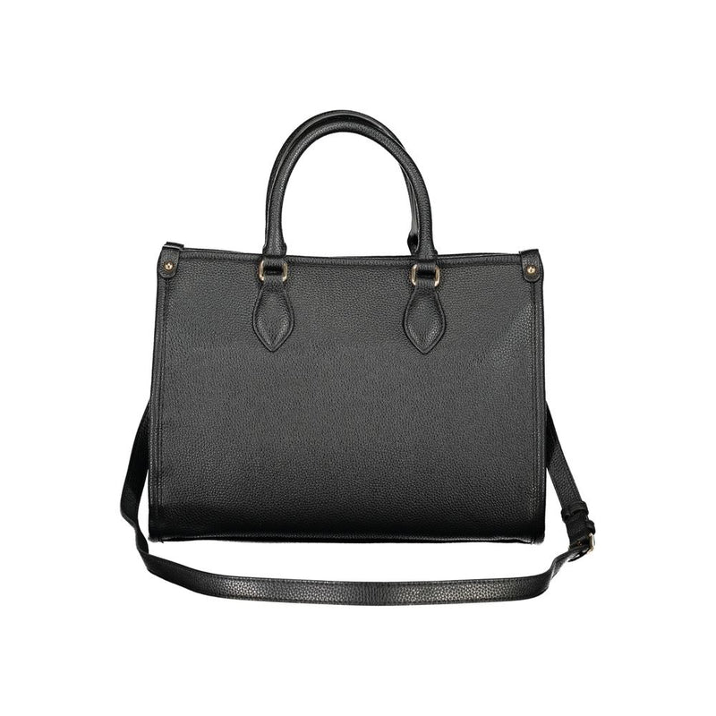 Mario Valentino Black Polyurethane Handbag - Stylish & Functional