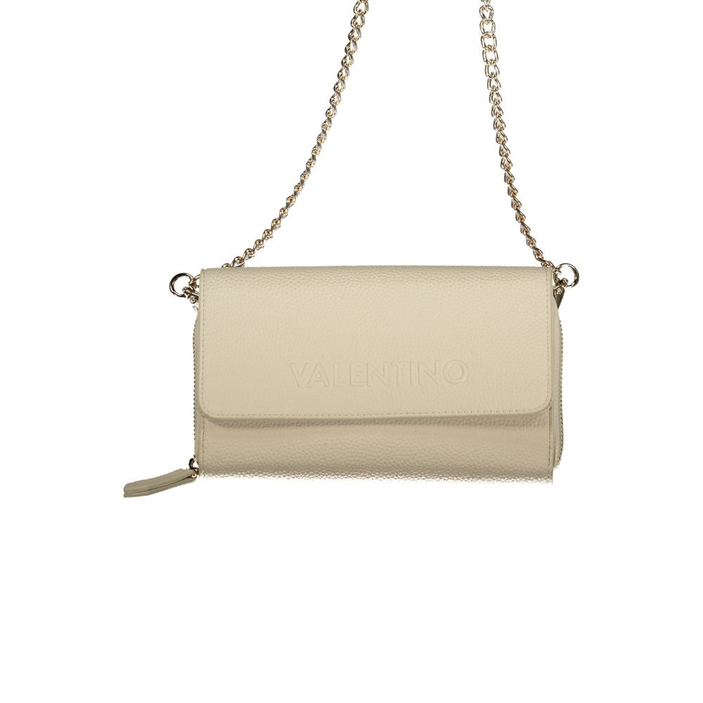 Mario Valentino Beige Polyurethane Women Wallet - Elegant Accessory