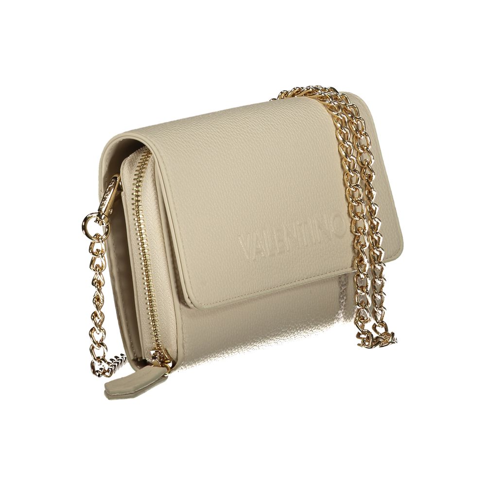 Mario Valentino Beige Polyurethane Women Wallet - Elegant Accessory