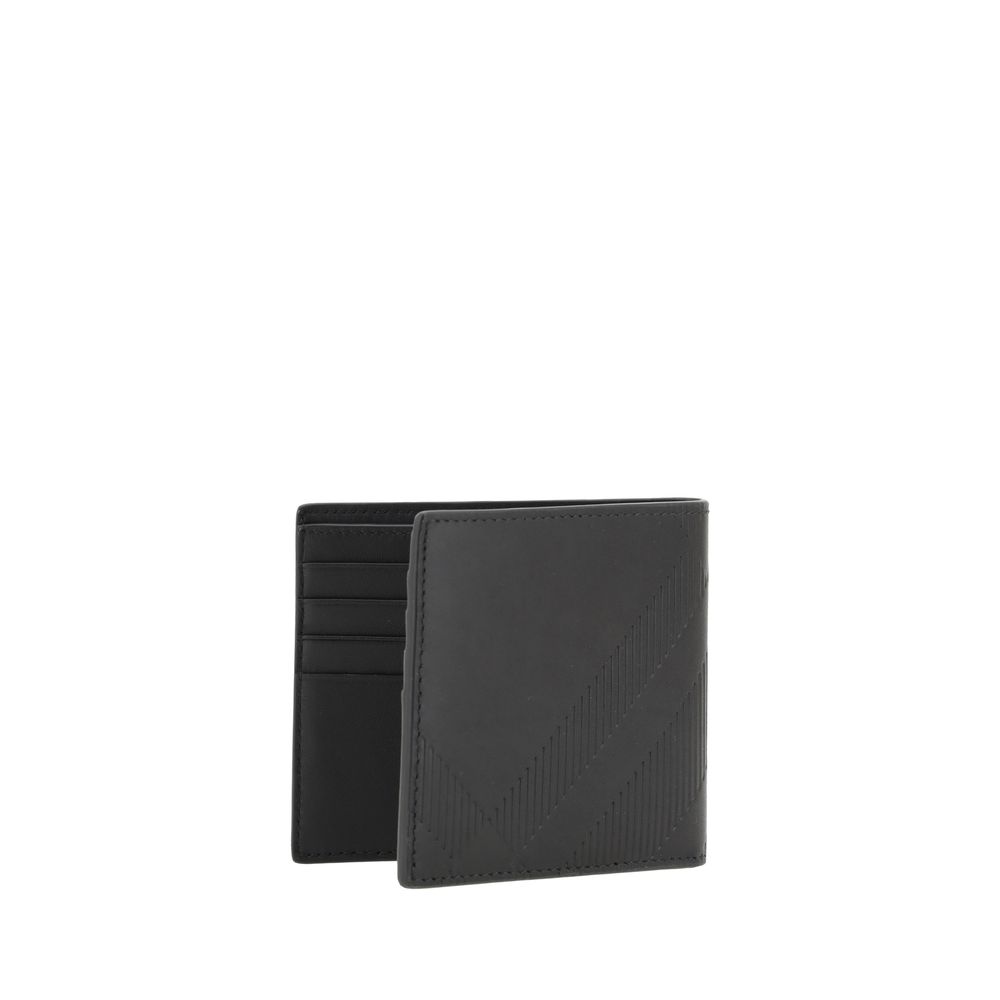 Portefeuille Burberry Bos Taurus en cuir de veau noir