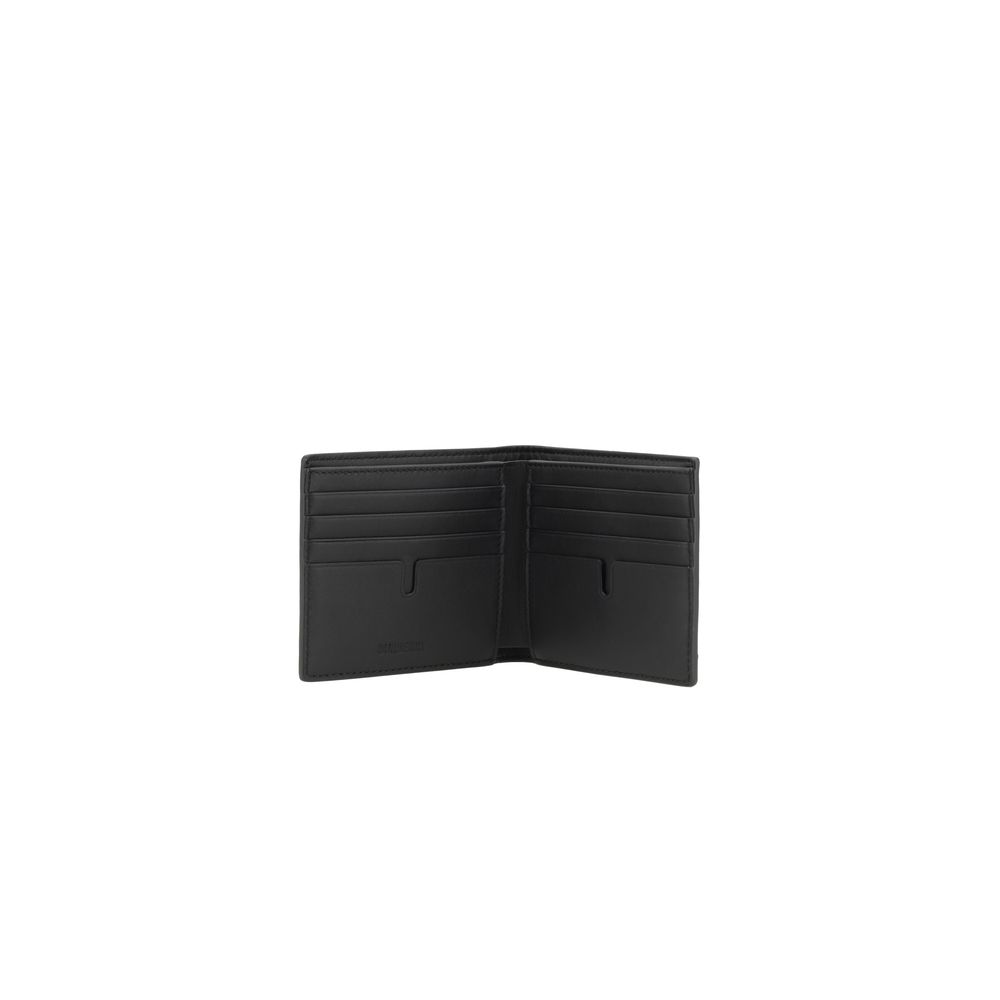 Portefeuille Burberry Bos Taurus en cuir de veau noir