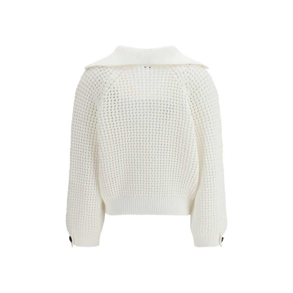 Brunello Cucinelli Sweatshirt Blanc en Coton pour Femmes