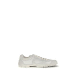 Prada Montecarlo White Fabric Low Top Sneakers for Women