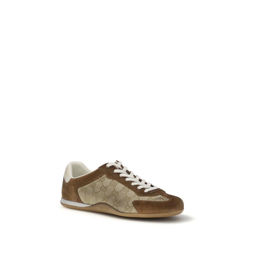 Gucci Brown Calf Leather Bos Taurus Sneakers for Men