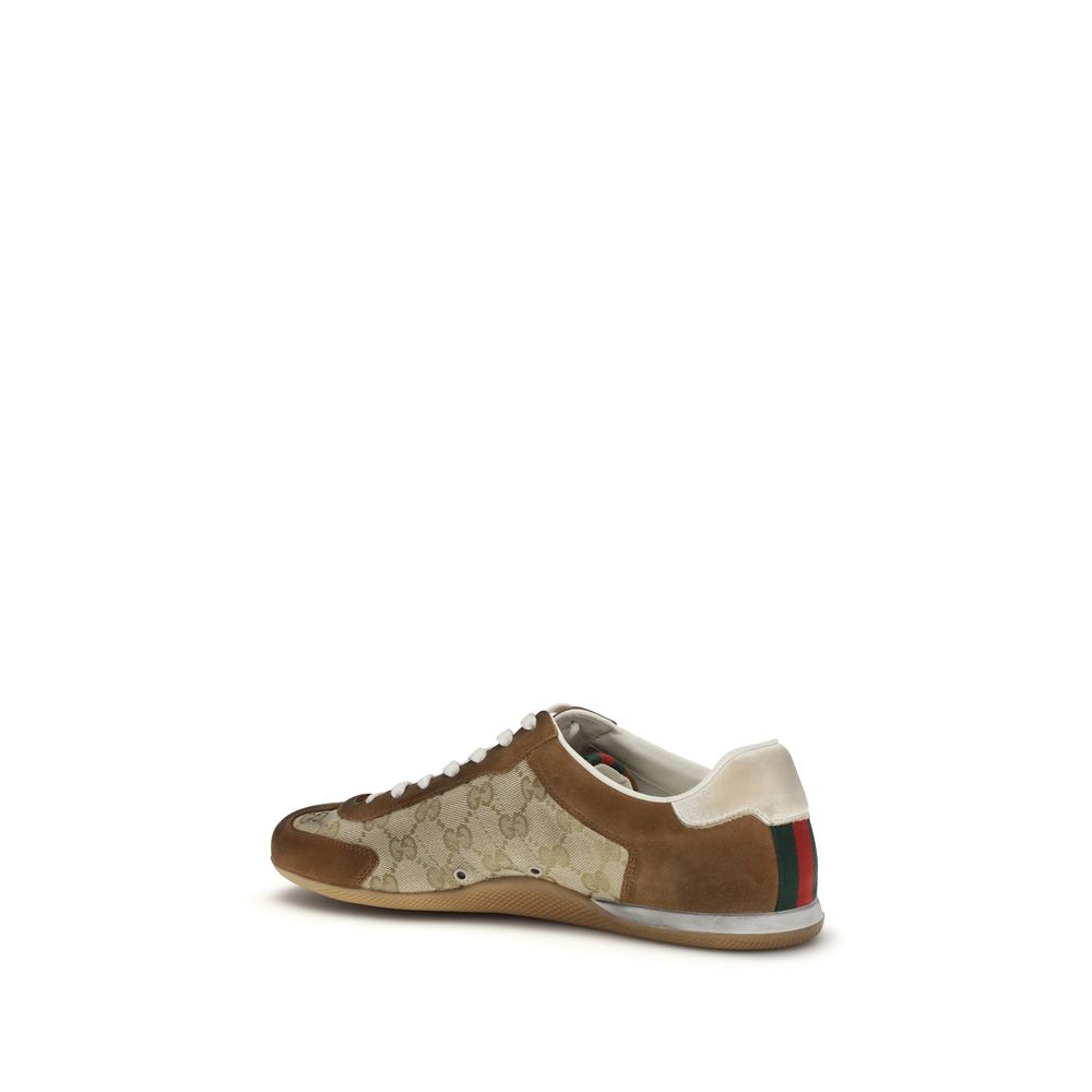 Gucci Brown Calf Leather Bos Taurus Sneakers for Men