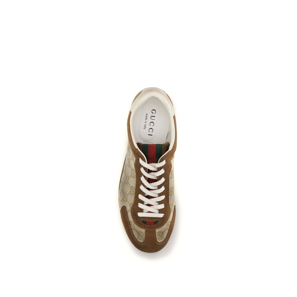 Gucci Brown Calf Leather Bos Taurus Sneakers for Men