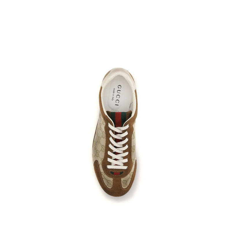 Gucci Brown Calf Leather Bos Taurus Sneakers for Men