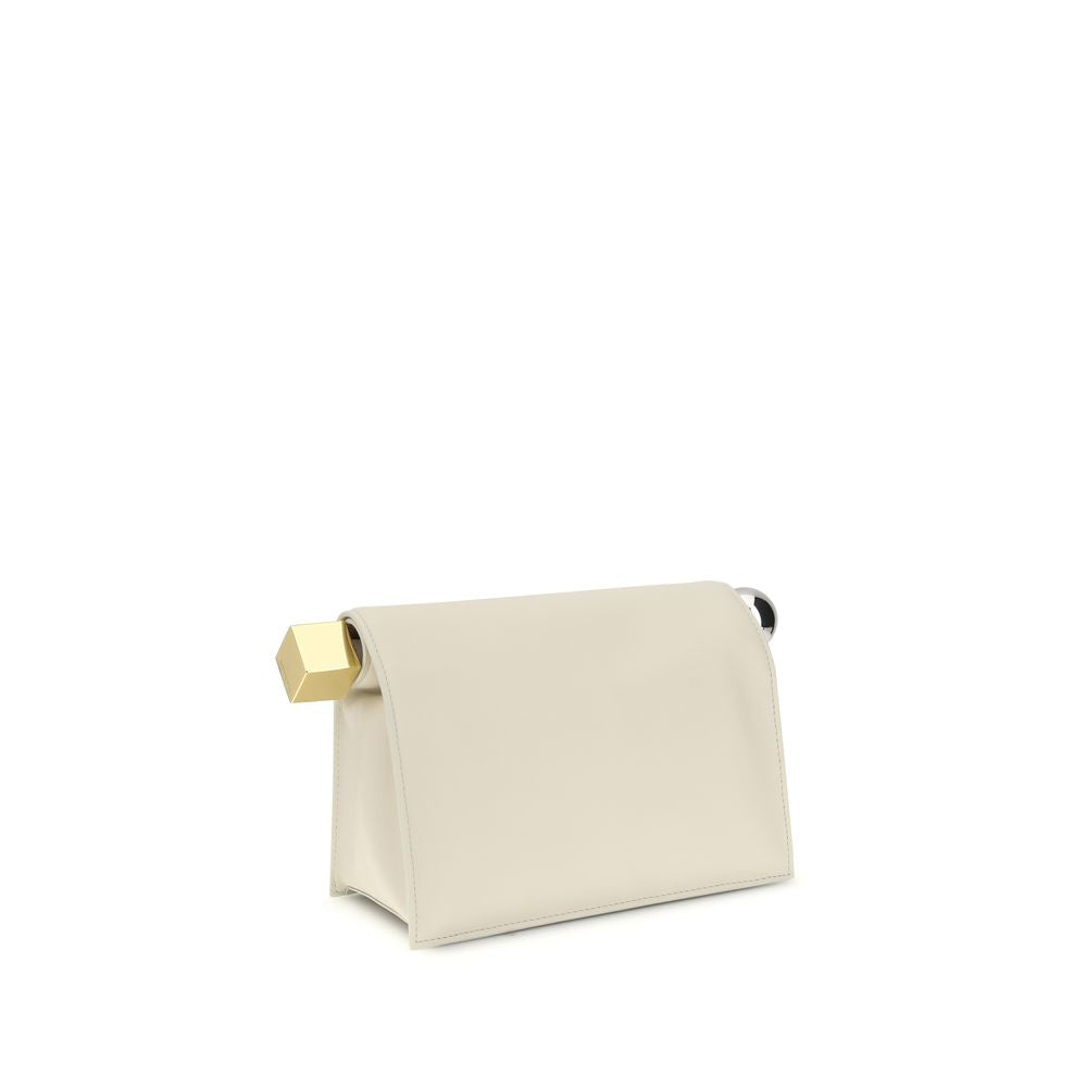 Pochette Bos Taurus en cuir de veau crème Jacquemus