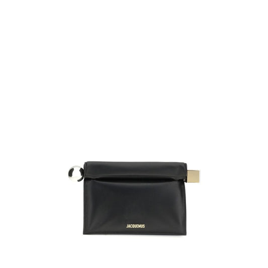 Pochette Jacquemus Bos Taurus en cuir de veau noir
