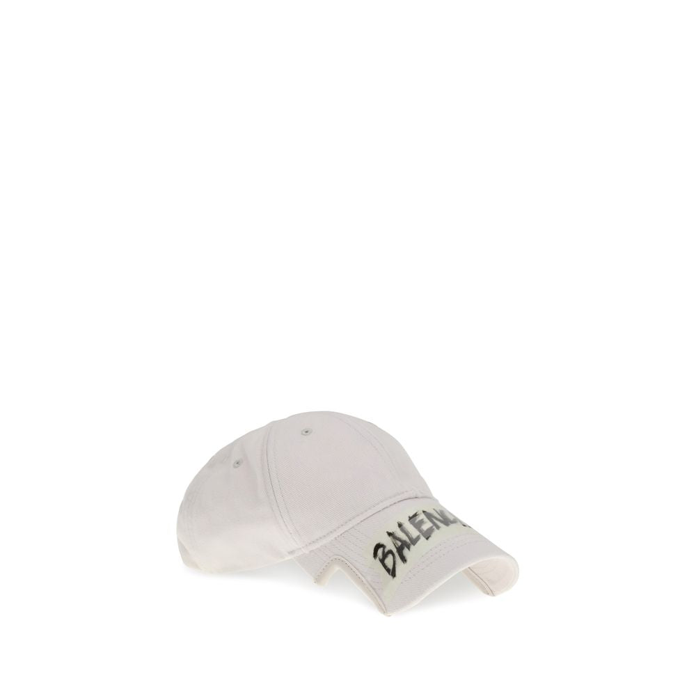 Balenciaga witte katoenen pet (baseballpet)