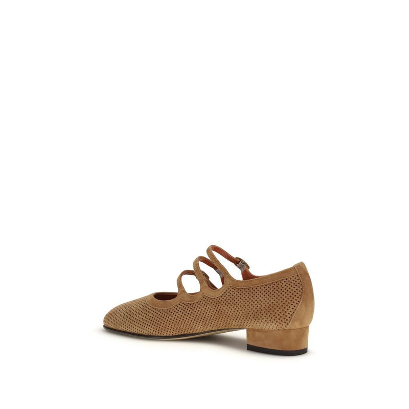 Carel Paris Ariana Beige Calf Leather Ballet Flats