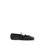 Givenchy Black Lambskin Sliced Square Ballerinas