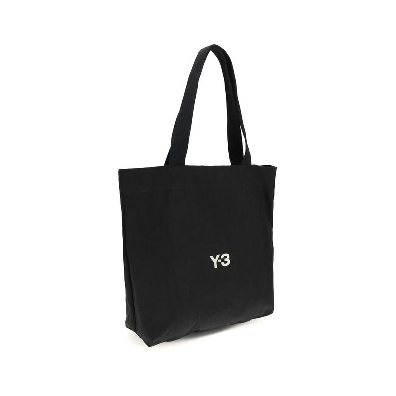 Y-3 Black Cotton Shoulder Bag for Men