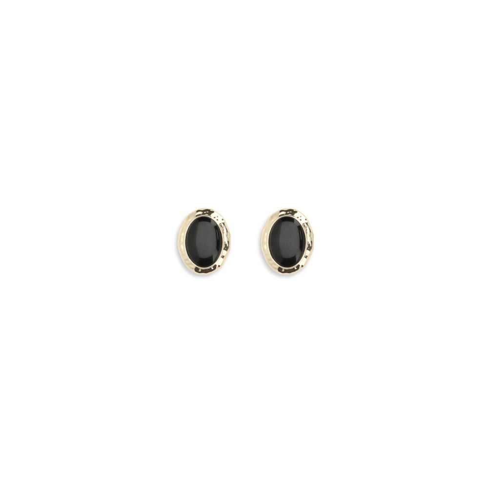Boucles d'oreilles Self-Portrait en laiton noir