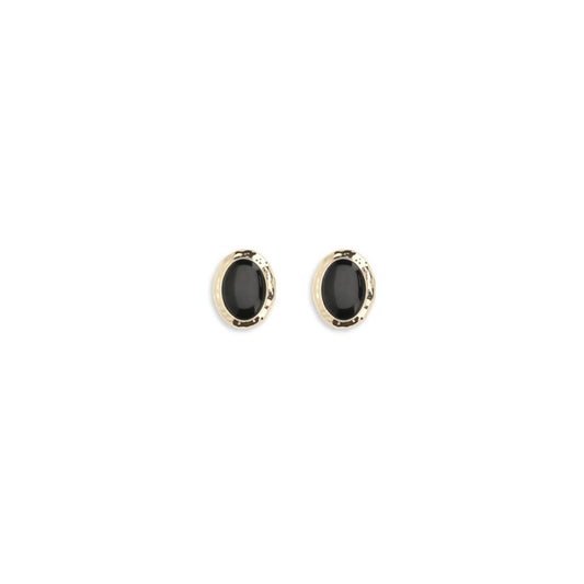 Boucles d'oreilles Self-Portrait en laiton noir