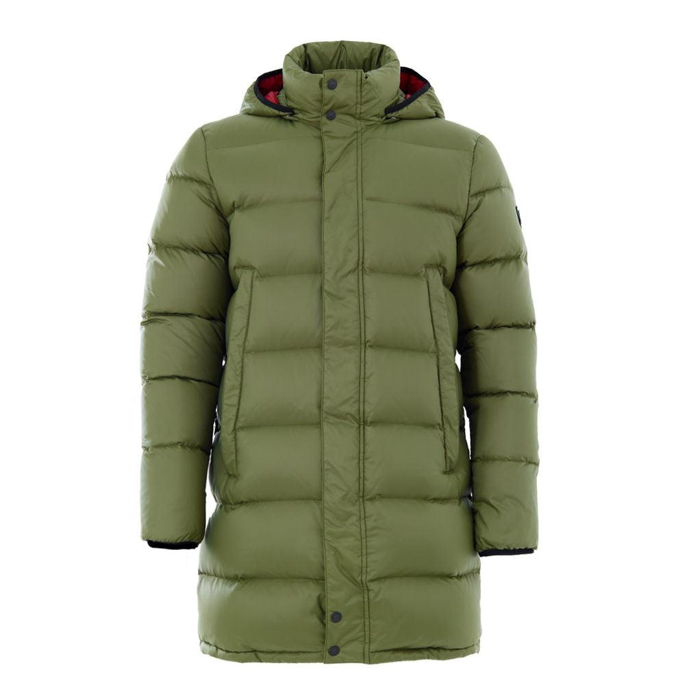 Moose Knuckles Army Nylon Coat - Green Padded Jacket for Men
