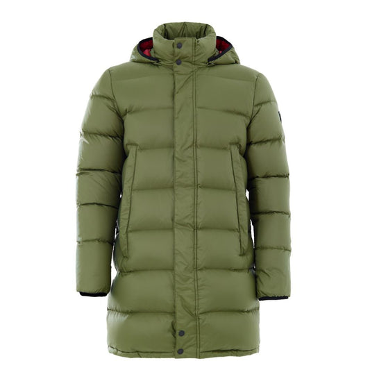 Moose Knuckles Army Nylon Coat - Green Padded Jacket for Men